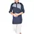 Navy blue cotton boys kurta pyjama