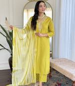 Liril viscose slub ethnic festive wear girlie suit