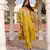 Yellow beautiful cotton silk fabric glamorous partywear readymade suit