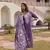 Purple beautiful shimmer silk fabric glamorous partywear readymade suit