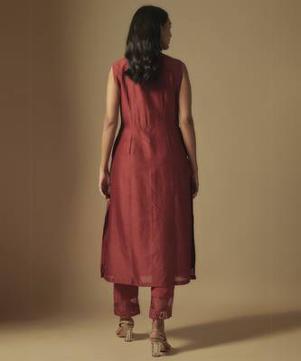 Red kurta set 3