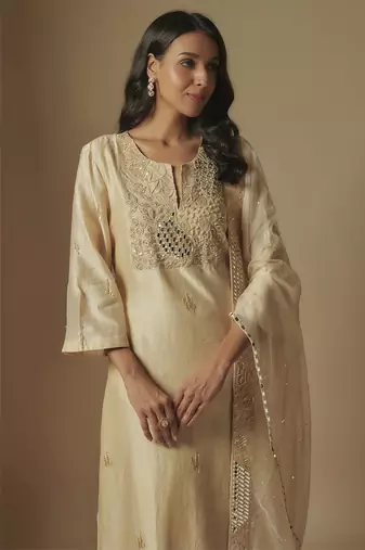 Beige kurta set