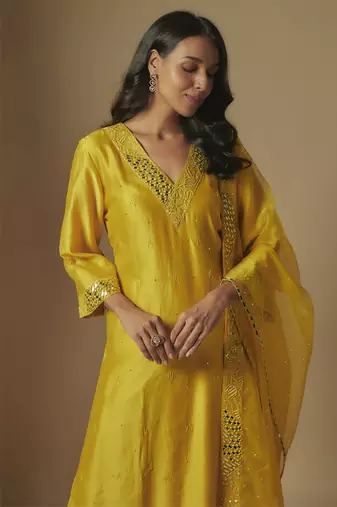 Yellow kurta set