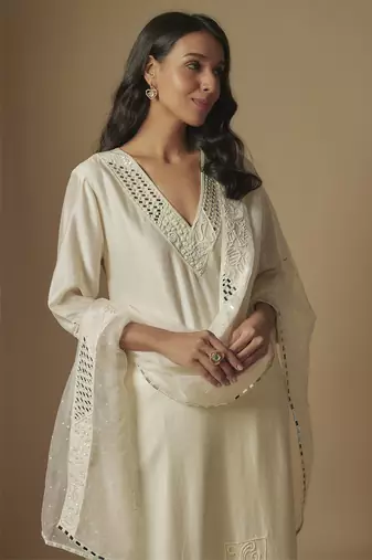 Ivory kurta set