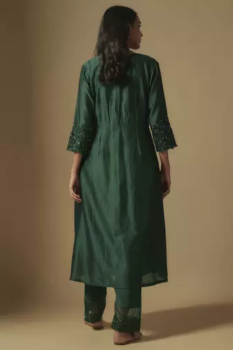 Green kurta set