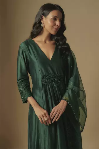 Green kurta set