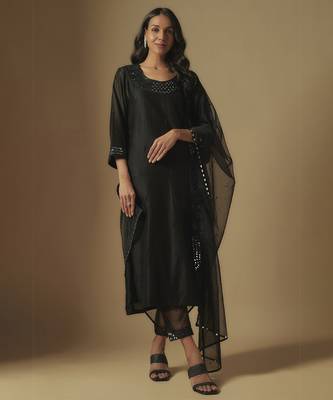 Black kurta set 1