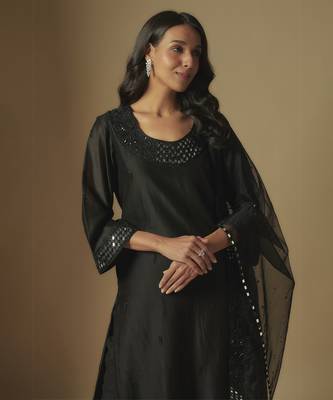 Black kurta set 4