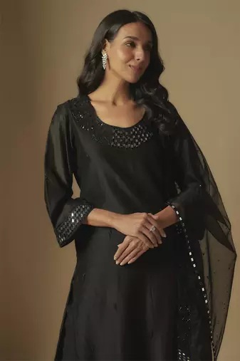 Black kurta set
