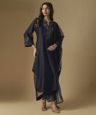 Navy kurta set 1