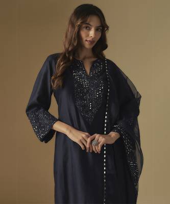 Navy kurta set 2
