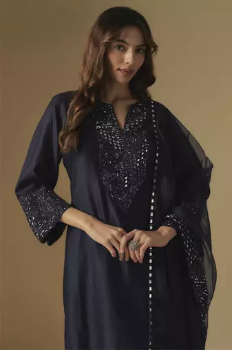 Navy kurta set
