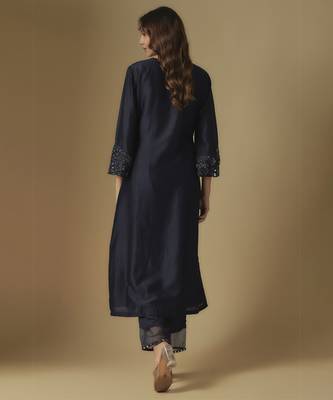 Navy kurta set 3