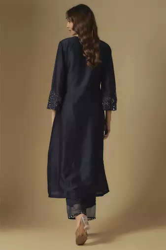 Navy kurta set