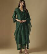 Emerald green kurta set
