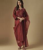 Red kurta set