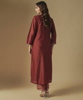 Red kurta set 3