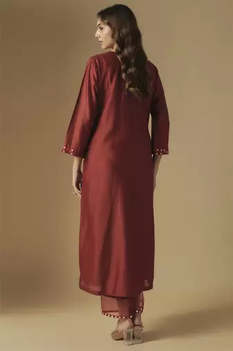 Red kurta set