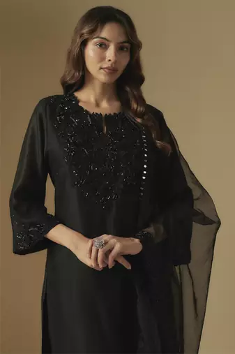 Black kurta set