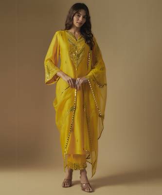 Yellow kurta set 1