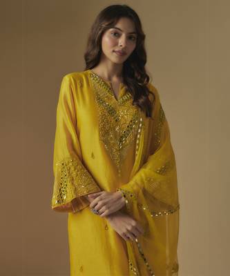Yellow kurta set 3