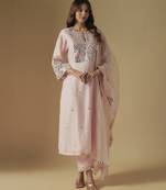 Baby pink kurta set