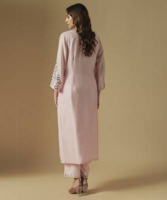 Baby pink kurta set 2
