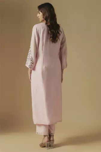 Baby pink kurta set