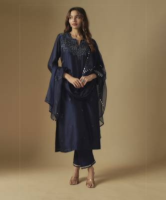 Navy blue kurta set 1