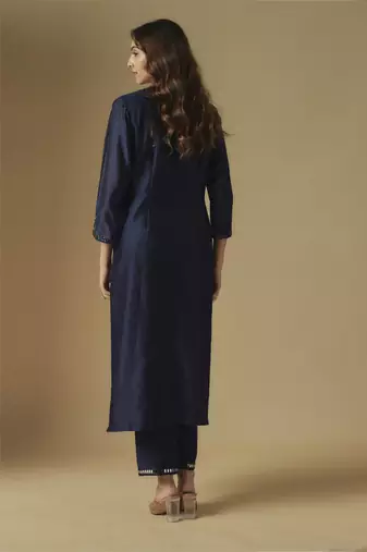 Navy blue kurta set