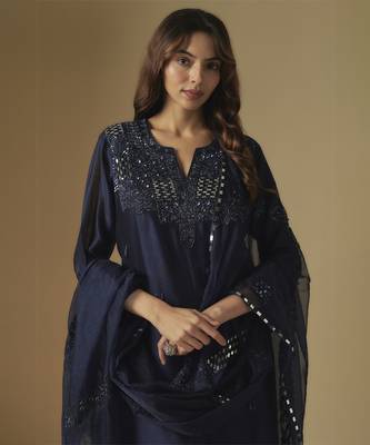 Navy blue kurta set 3