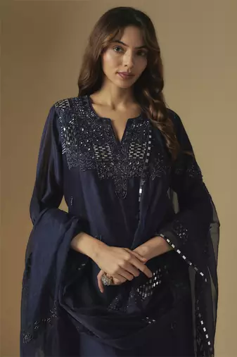 Navy blue kurta set