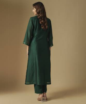 Emerald green kurta set 2
