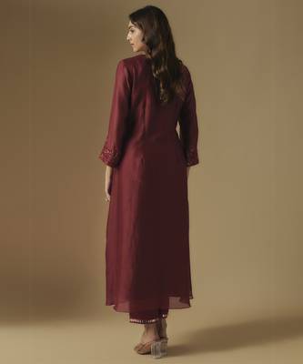 Red kurta set 2
