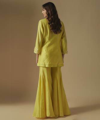 Baby yellow sharara set 2