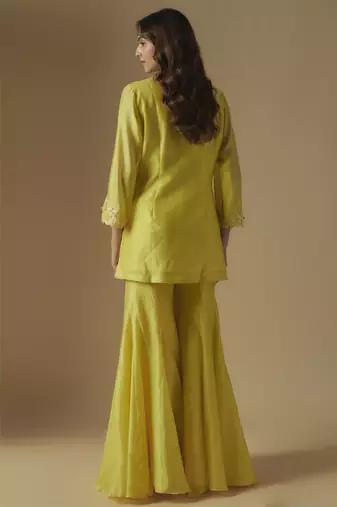 Baby yellow sharara set