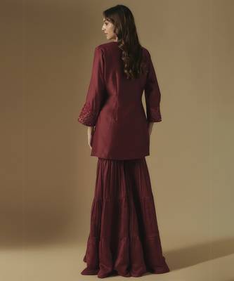 Red sharara set 2