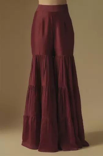 Red sharara set
