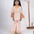 Girls peach kurta payjama set