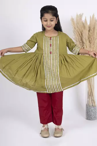Girls yellow kurta payjama set