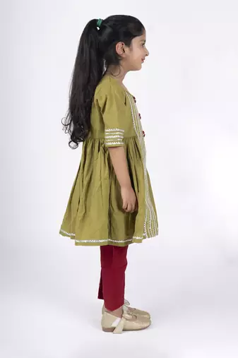 Girls yellow kurta payjama set