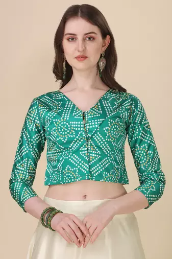 Rama Satin Silk Fabric Stylish Print Lehenga For Party Looks