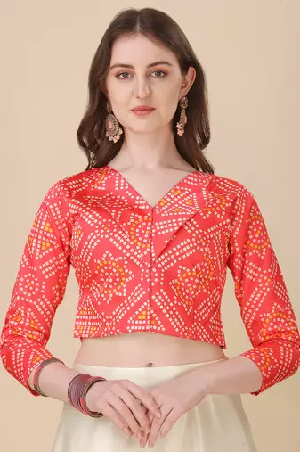 Red Satin Silk Fabric Stylish Print Lehenga For Party Looks