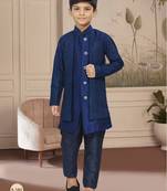 Black computer amrodery all over sherwani stone work indo