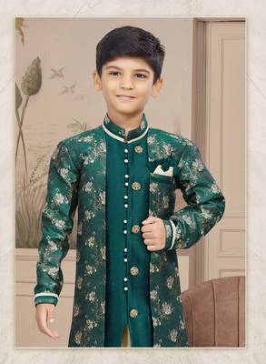 Gold banarsasi zari jackard with  thread and stone work indo 2