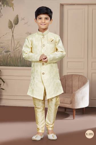 Gold all over thred and stone work indowestern sherwani