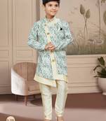 Gold havy  indowestern sherwani with  less work with fansy batton