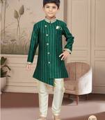 Gold computer amrodery all over sherwani stone, thread work indo