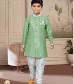 Off white degital printed thread work indo