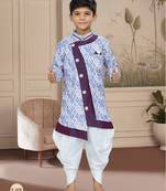 Off white havy classic indowestern sherwani with thread and less work with extra palla